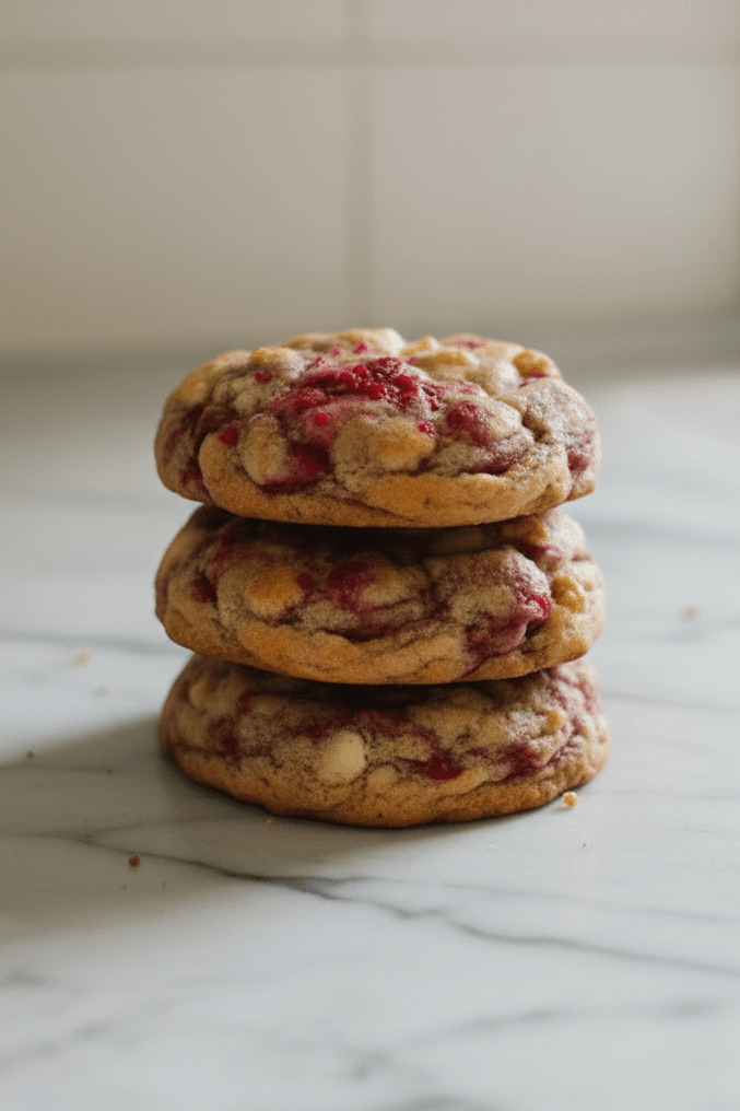 Raspberry & White Chocolate NYC chunky cookies - Baking Memories with Matilda