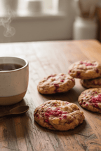 Raspberry & White Chocolate NYC chunky cookies - Baking Memories with Matilda