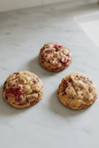 Raspberry & White Chocolate NYC chunky cookies - Baking Memories with Matilda